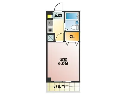 メゾンツカモト(1K/4階)の間取り写真