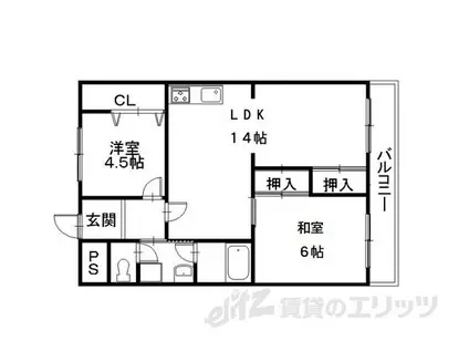 メゾンインペリアル(2LDK/3階)の間取り写真