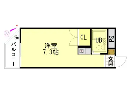 リーガルフォーラム(ワンルーム/3階)の間取り写真