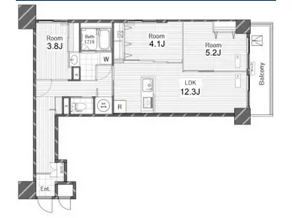 ライオンズプラザ亀戸(3LDK/8階)の間取り写真