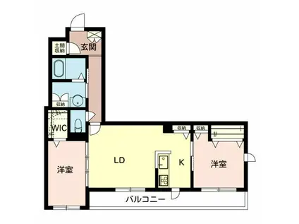 シャーメゾン別宮(2LDK/3階)の間取り写真