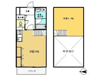 アビテ21(1LDK/3階)の間取り写真