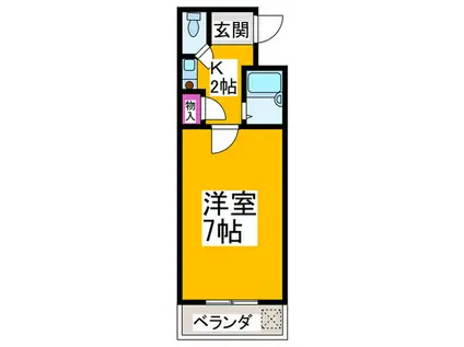 BUILD ONE(1K/3階)の間取り写真