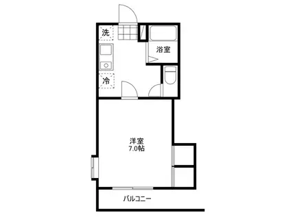 プチ・メゾン顕徳(1K/2階)の間取り写真