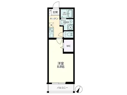 NAVY WALL(1K/3階)の間取り写真