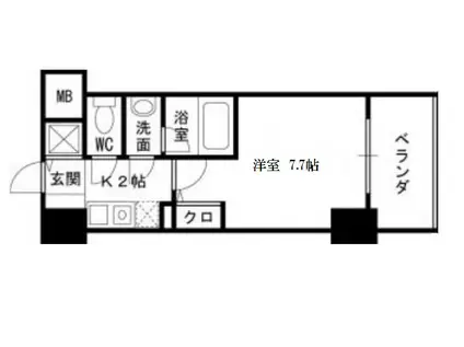 アルグラッド・福島ウエスト(1K/5階)の間取り写真