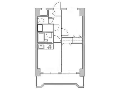 ライオンズプラザ海老名(2DK/7階)の間取り写真