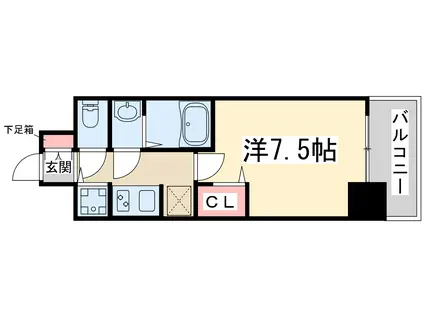 エスレジデンス江坂エミネンス(1K/6階)の間取り写真