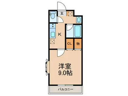 ドマーニ(1K/2階)の間取り写真