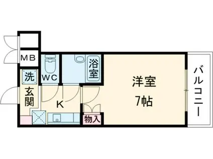 サンロード・スクエア・ショウワ(1K/10階)の間取り写真