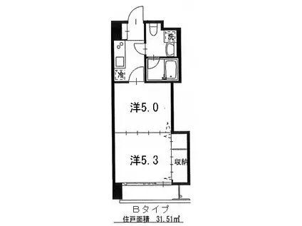 定禅寺HILL(1K/12階)の間取り写真