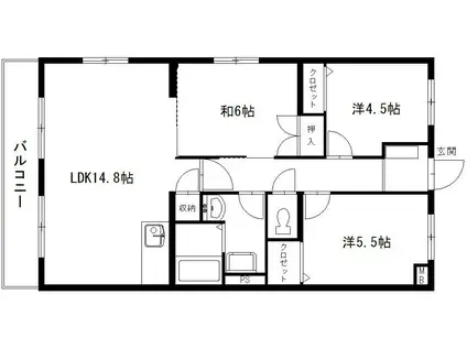 エスペランサAOI(3LDK/5階)の間取り写真