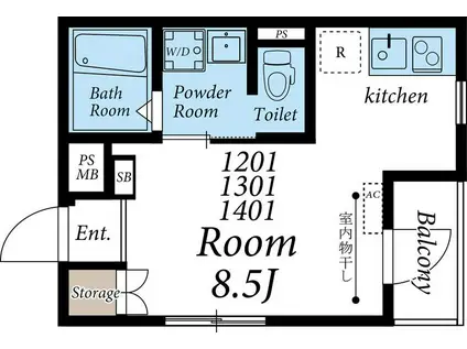 エクレーレ舜プリモ(ワンルーム/4階)の間取り写真