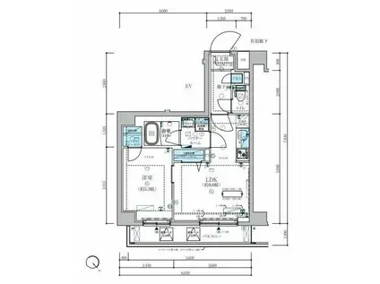 メインステージ板橋志村III(1LDK/3階)の間取り写真