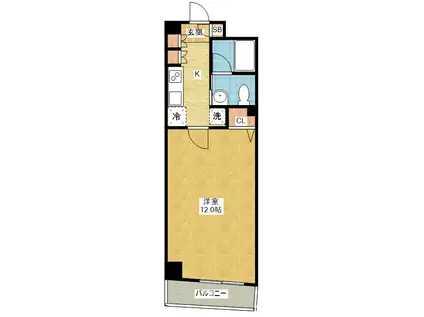 エスポアール光洋(1K/6階)の間取り写真