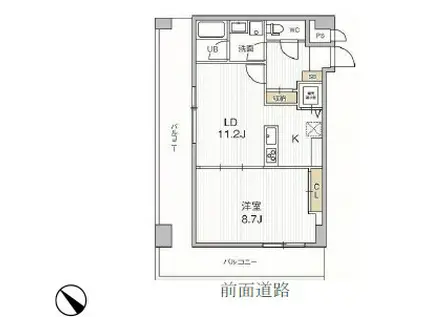 ICON PLACE SHIBAKOEN(1LDK/11階)の間取り写真