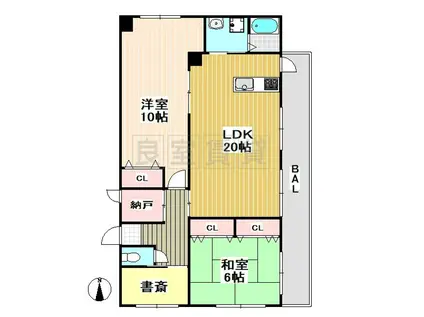 COCO覚王山(2LDK/2階)の間取り写真