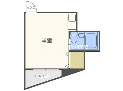 ユニバーサルコート柴原(1K/4階)の間取り写真