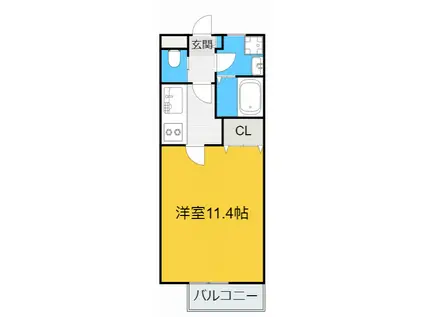 GRAICIOUS F-PLACE(1K/1階)の間取り写真