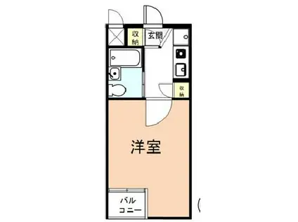 ベルトピア調布 B棟(1K/4階)の間取り写真