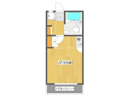 コーポエトランゼII(1K/1階)の間取り写真