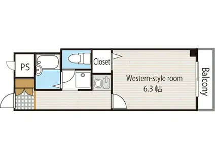 アートフォルテ(1K/4階)の間取り写真