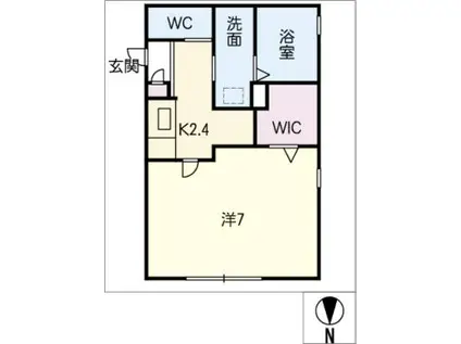 グローリー神村(1K/1階)の間取り写真