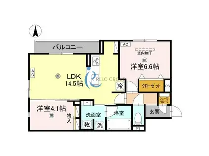 D-ROOM平野区加美東5丁目PJ(2LDK/3階)の間取り写真