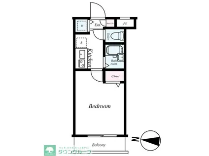 GENOVIA中野・都立家政(1K/3階)の間取り写真