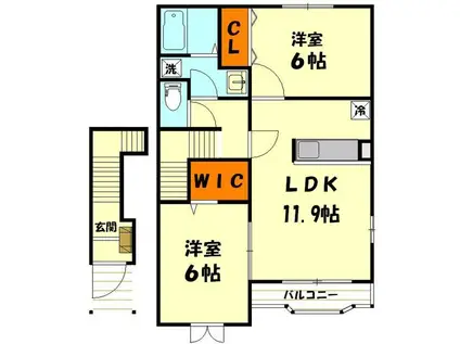 ポルト・ソラーナII(2LDK/2階)の間取り写真