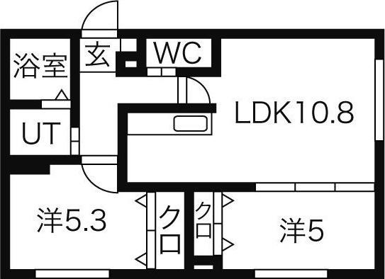 ビンゴファースト(2LDK/2階)の間取り写真