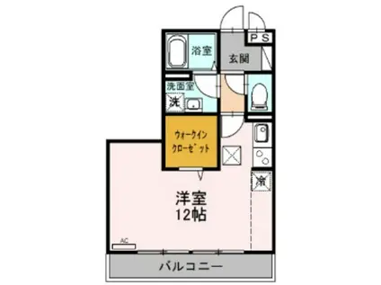 グレイスコートII(ワンルーム/1階)の間取り写真