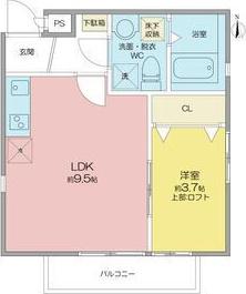 LAVIEENROSE(1LDK/2階)の間取り写真