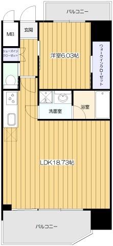 プレジオ新大阪EURO(1LDK/5階)の間取り写真