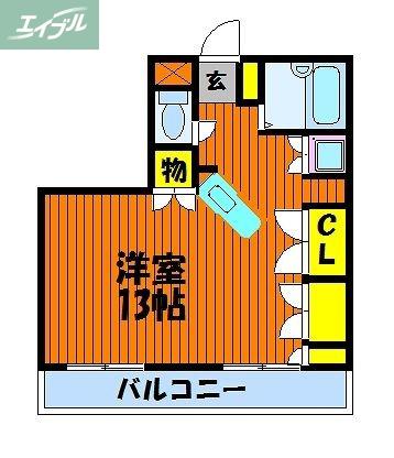 エスペラント廣瀬(ワンルーム/4階)の間取り写真