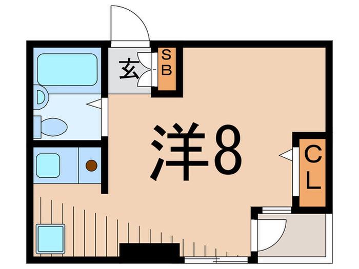 スカーラ武蔵小山(ワンルーム/2階)の間取り写真