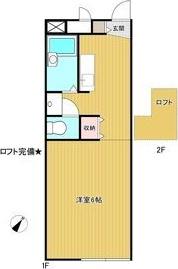 西岡崎駅前アール(1K/2階)の間取り写真