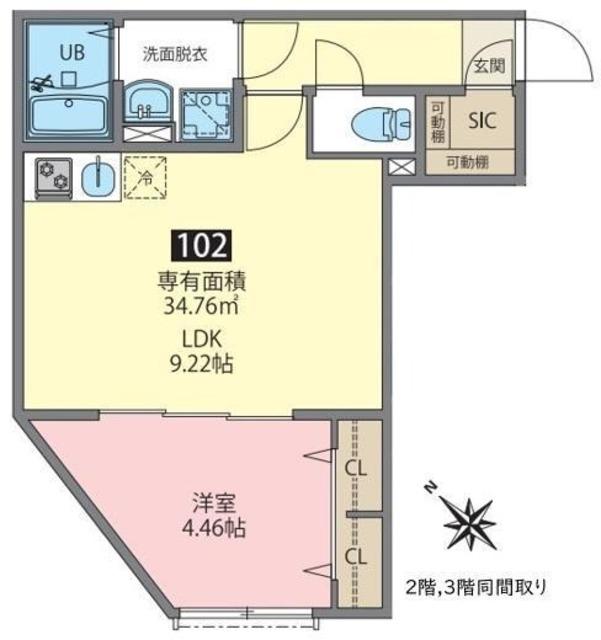 ZENMACHIYA(1LDK/1階)の間取り写真