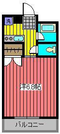 フローラ本駒込(1K/2階)の間取り写真
