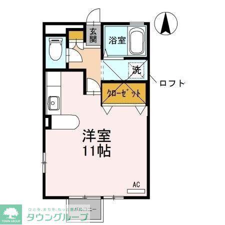 セントラルクオ(ワンルーム/2階)の間取り写真