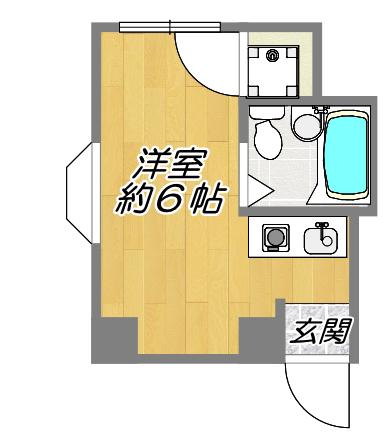 京阪本線萱島駅2分(ワンルーム/2階)の間取り写真