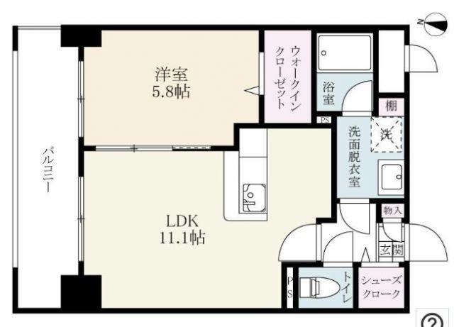 SOPHIA21堀川(1LDK/4階)の間取り写真