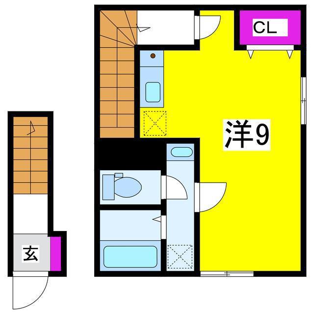 BLUE HOUSEブルーハウス(ワンルーム/2階)の間取り写真