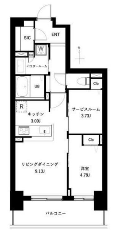 アーバンパーク谷在家(1SLDK/2階)の間取り写真