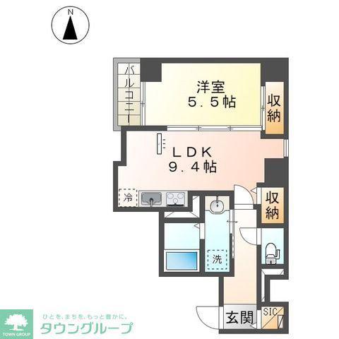 M・HILLS(1LDK/6階)の間取り写真