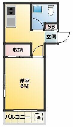 ビジョンコーポ(1K/4階)の間取り写真