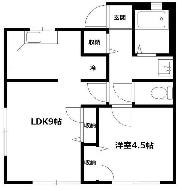 サンライズ和泉(1LDK/1階)の間取り写真