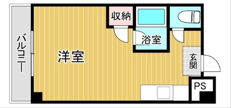 ベンベデール I(ワンルーム/3階)の間取り写真