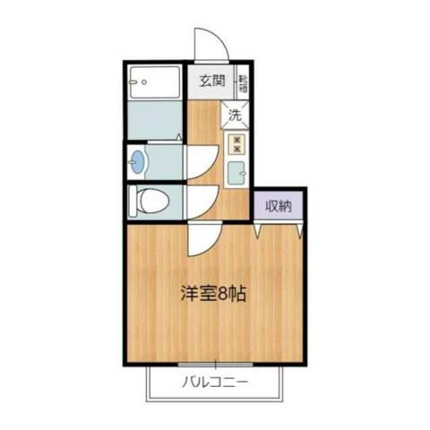 ハイツ三雅(1K/1階)の間取り写真