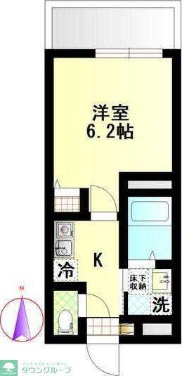 アース武蔵小杉(1K/1階)の間取り写真